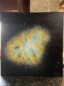 Astronomy projects in Ms. Ostaff's course at the well-trained mind academy were stellar like this crab nebula.