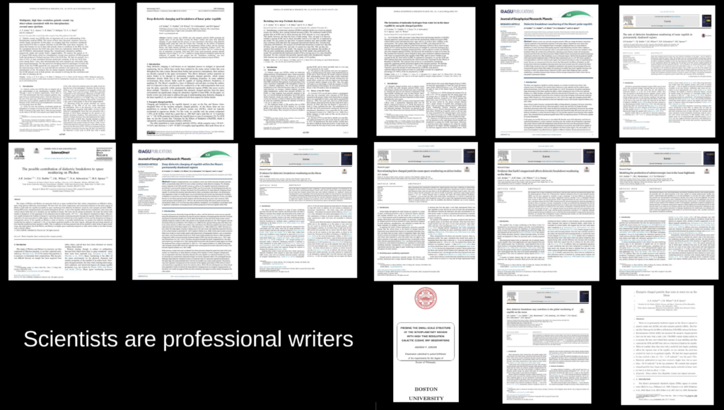 Publishing in scholarly journals is a big part of being a professional scientist.