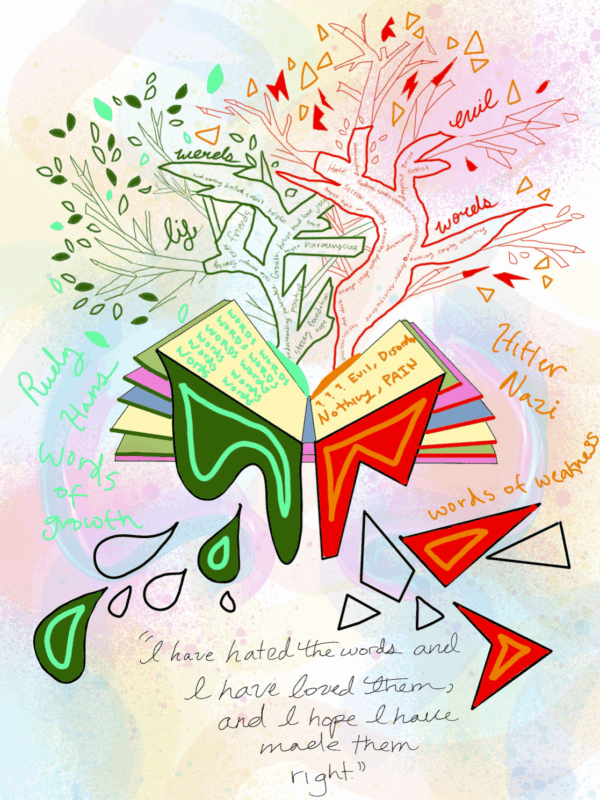An original work of art inspired by The Book Thief by Markus Zusak.