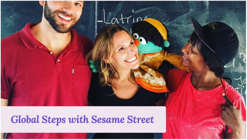 Kathryn Harvey with Sesame Street