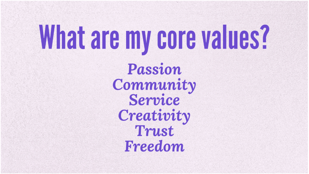 Kathryn Harvey core values
