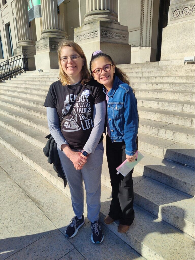 Dr. Nicholls and Beyla J.