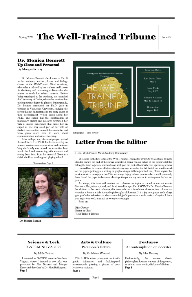 The-Well-Trained-Tribune-Spring-2023-Issue