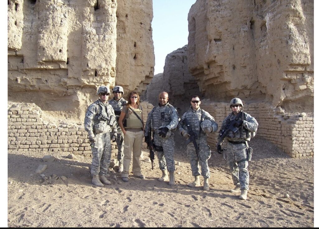 With military comrades