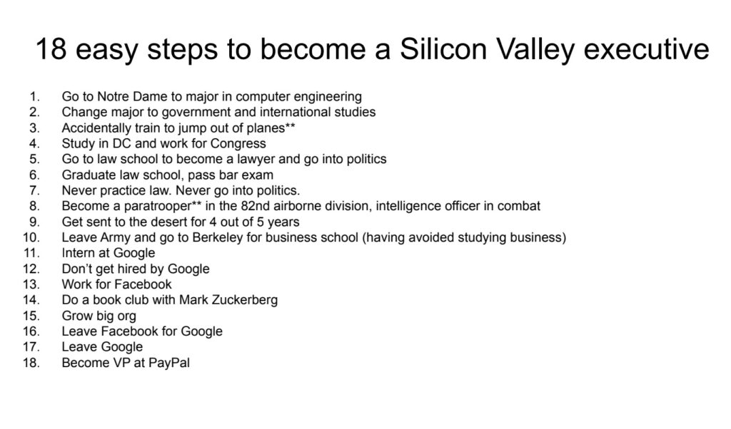 18 steps to become a Silicon Valley executive
